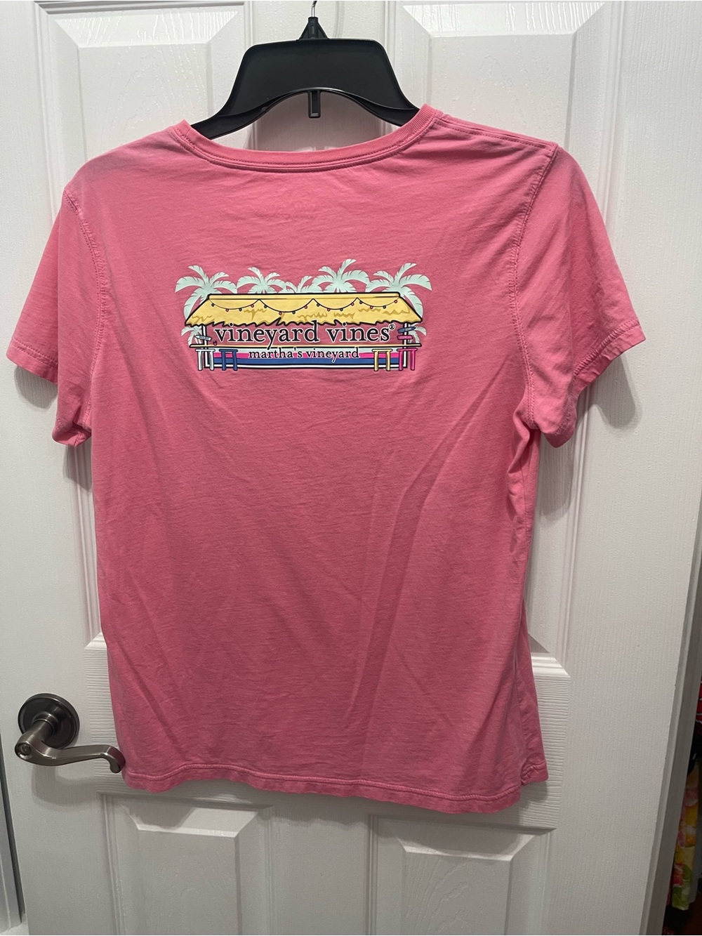 Vineyard Vines Pink Tropical Palapa Tee
